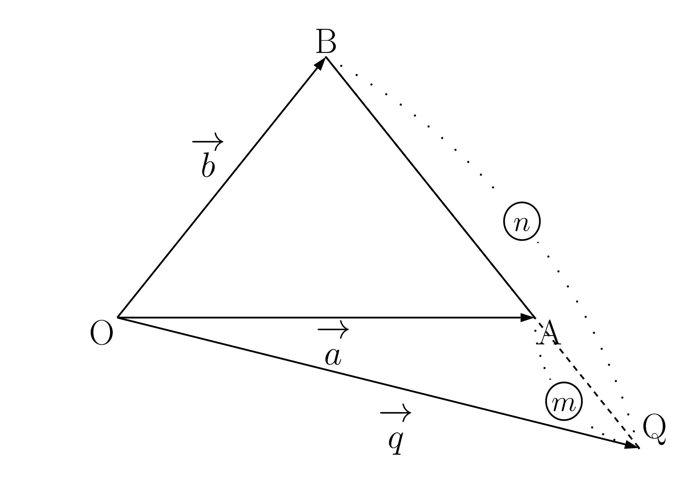 外分点の位置ベクトル証明2